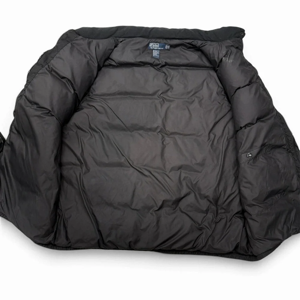 Polo Ralph Lauren Mens Black Down Puffer Vest Quilted Big & Tall 2XB Vintage Y2K